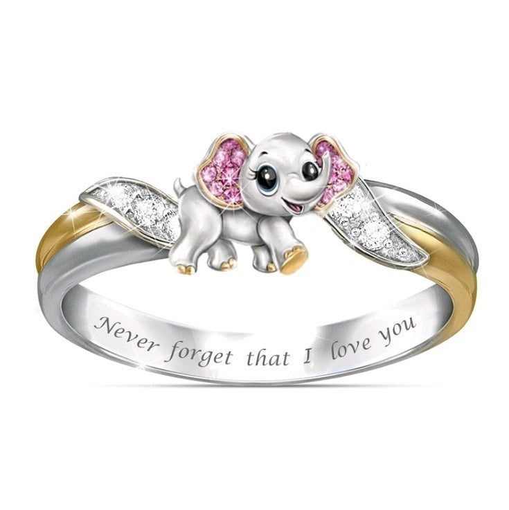 Women's Popular Bee Lettering Creative Animal Shape Ring