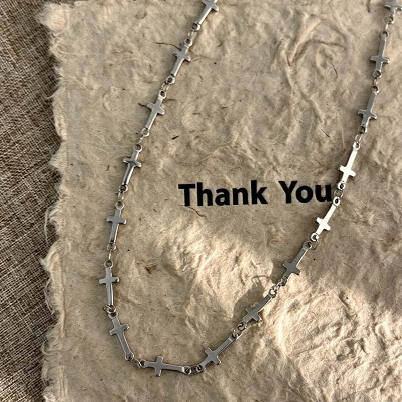 Twin Cross Clavicle Chain Female Design High-grade Necklaces