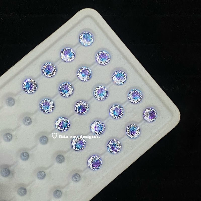Stunning Ombre Bridal Flash Zircon Titanium Steel Ear Bone Minority Stud Earrings