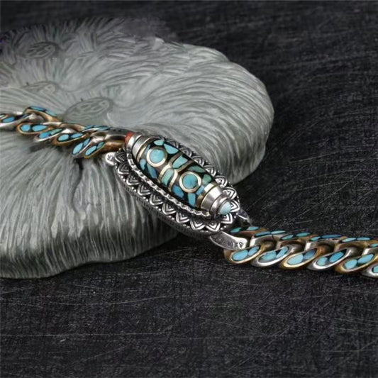 Men's Personality Retro Lucky Rotating Bead Flower Bracelets