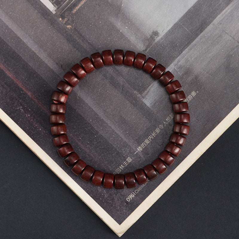 Women's & Men's Walking Model Crafts Buddha String Sandalwood Loach Back Straight Cut Bracelet