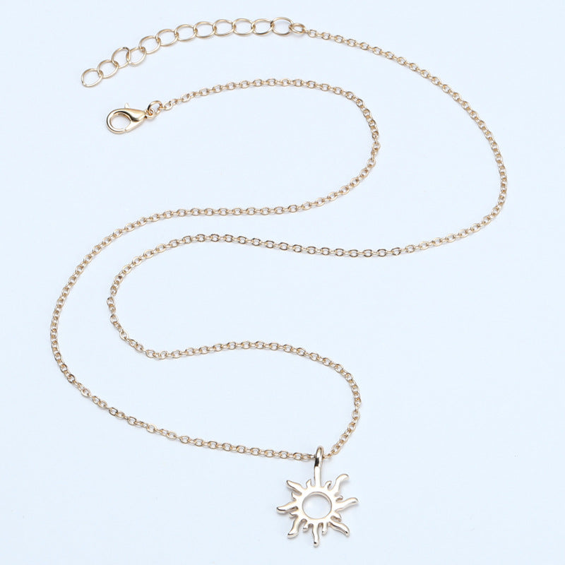 Apollo Light Sier Sun Choker Female Necklaces