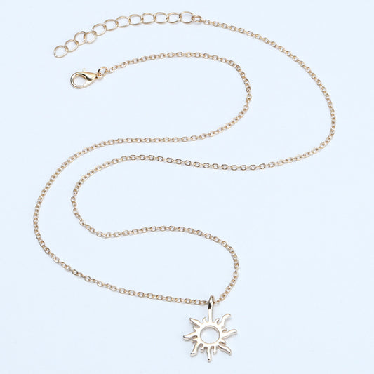 Apollo Light Sier Sun Choker Female Necklaces