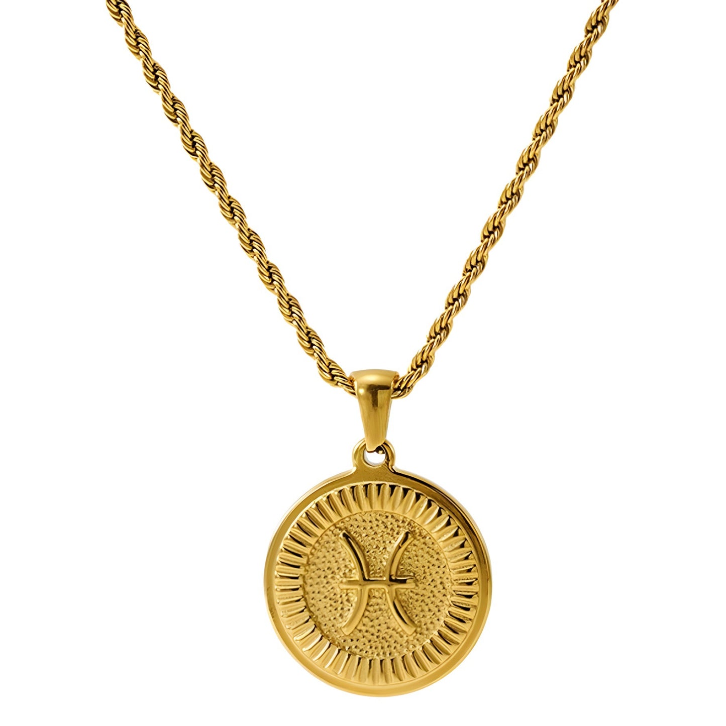 Round Constellation Female Twee Titanium Steel Necklaces