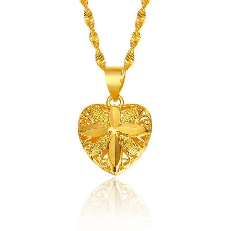 Gold Light Luxury Hollow Heart High-grade Exquisite Temperament Necklace