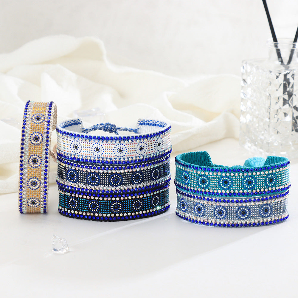 Female Blue Eyes Creative Hand Rope Bracelets