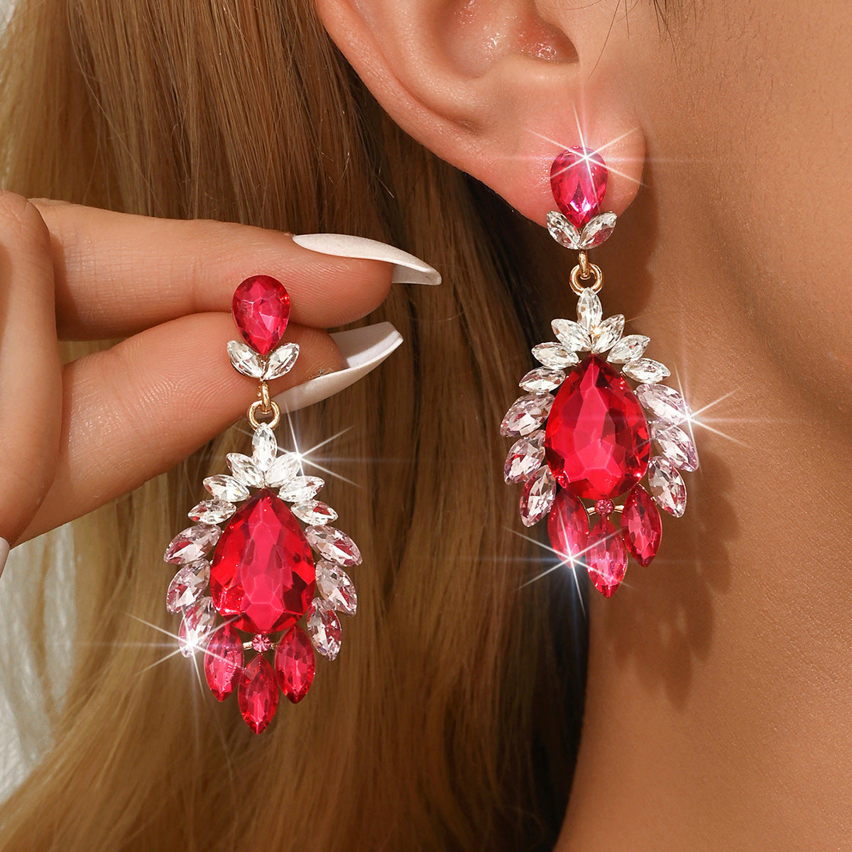 Water Drop Light Luxury High-grade Ear Earrings