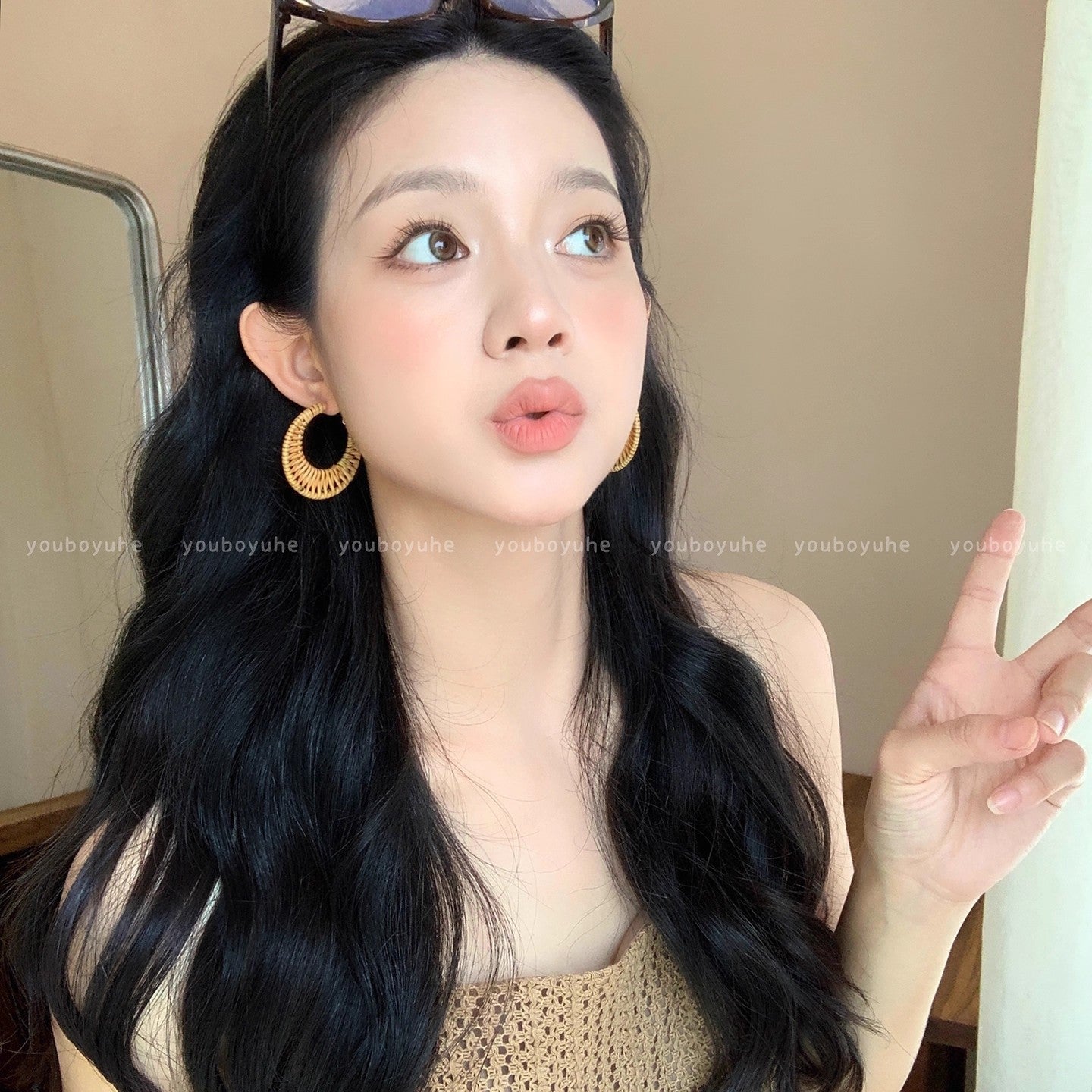 Women's Vintage Bamboo Special Interest Light Luxury High-grade High-key Dignified Vacation Earrings
