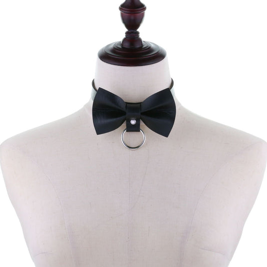 Punk Black Bowknot Neckband Graceful Fashionable Collar
