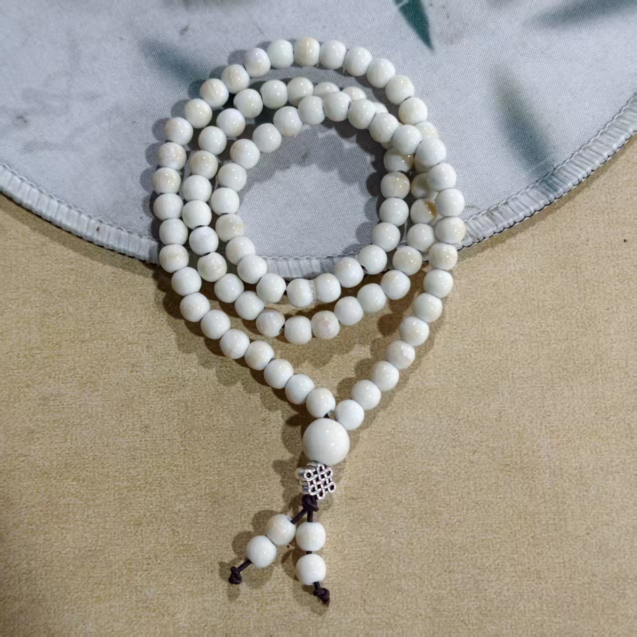 Women's Chinese Style Three-circle Twin Beads Ceramic Bracelet