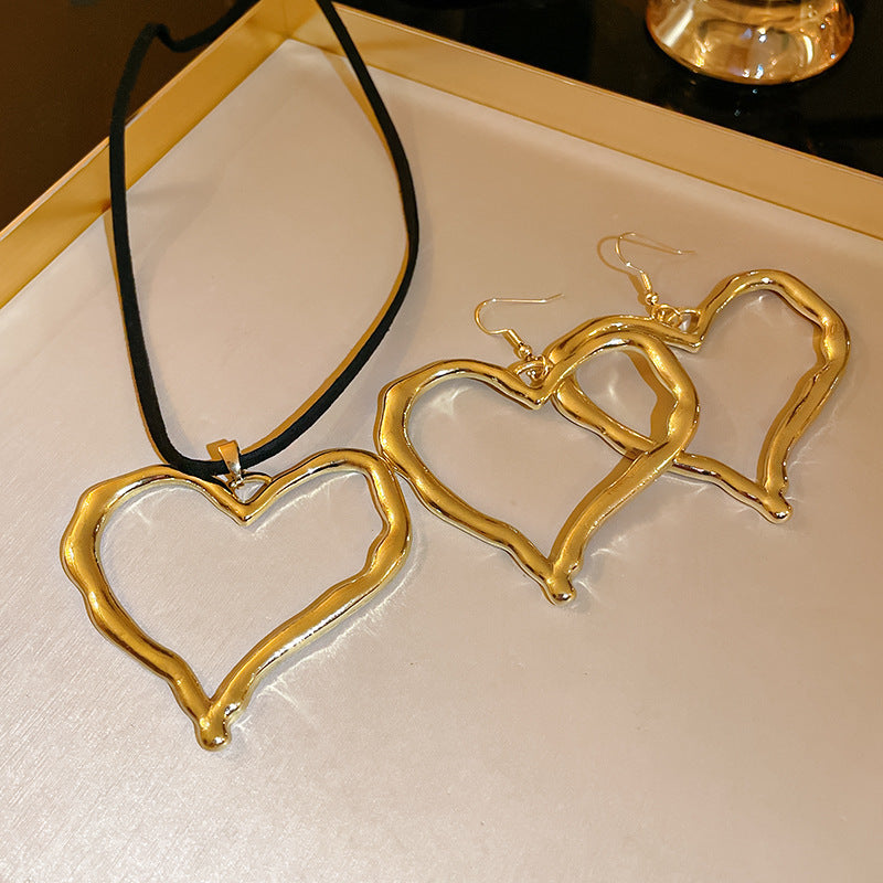 Diamond Geometric Suite Light Luxury Clavicle Jewelry Set