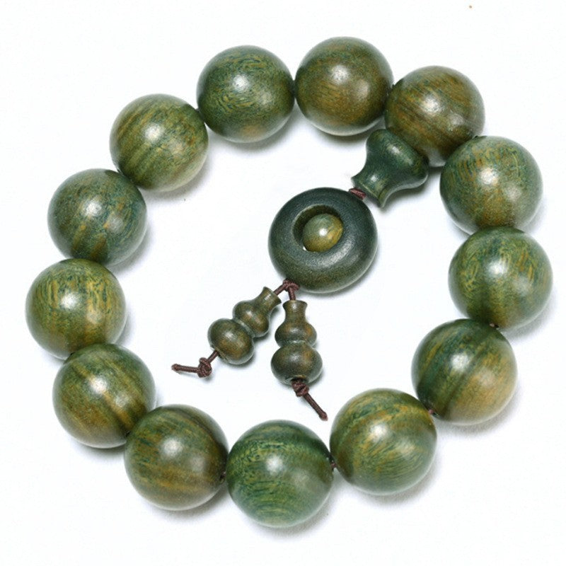 Women's & Men's Sandalwood Buddha Beads Rift Grain Small Bracelets