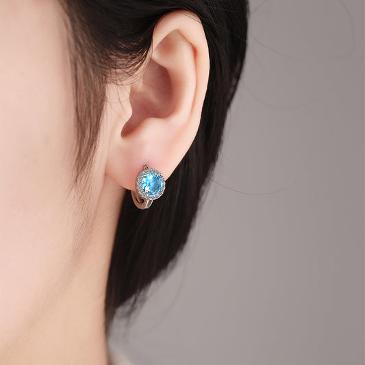 Micro Inlaid Zircon Full Diamond Ear Clip Personality Style Earrings