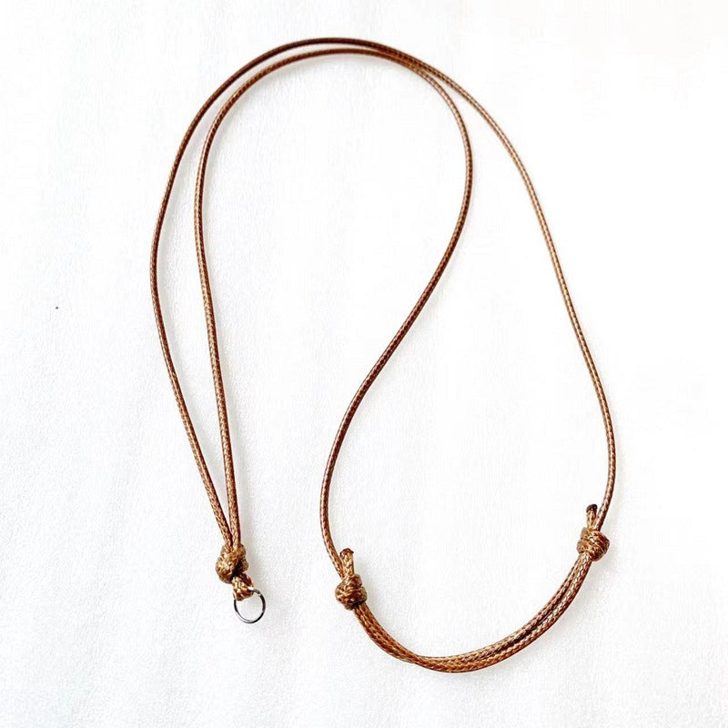 Wax Leather Rope Handmade Braided Adjustable Finished Chain Mori Necklace