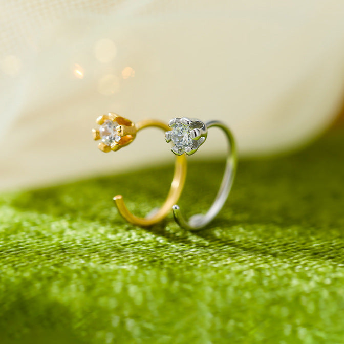 Super Flash Zircon Female Simple Compact Exquisite Versatile High Sense Rings