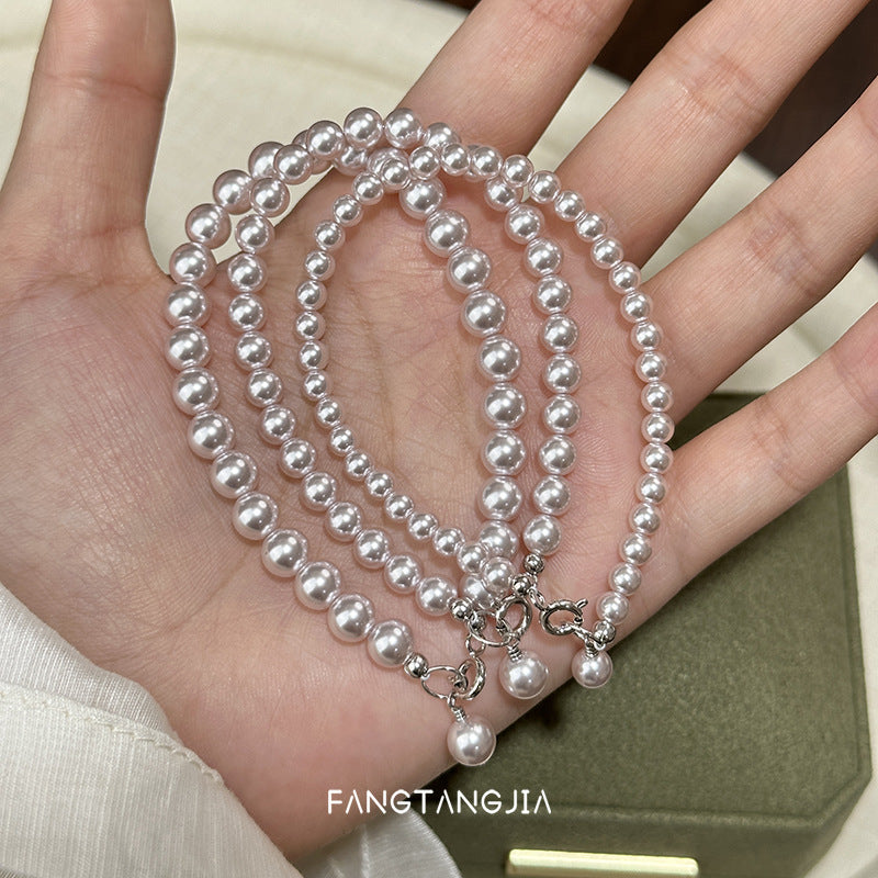 Sterling Sier Twin Light Luxury High-grade Bracelets
