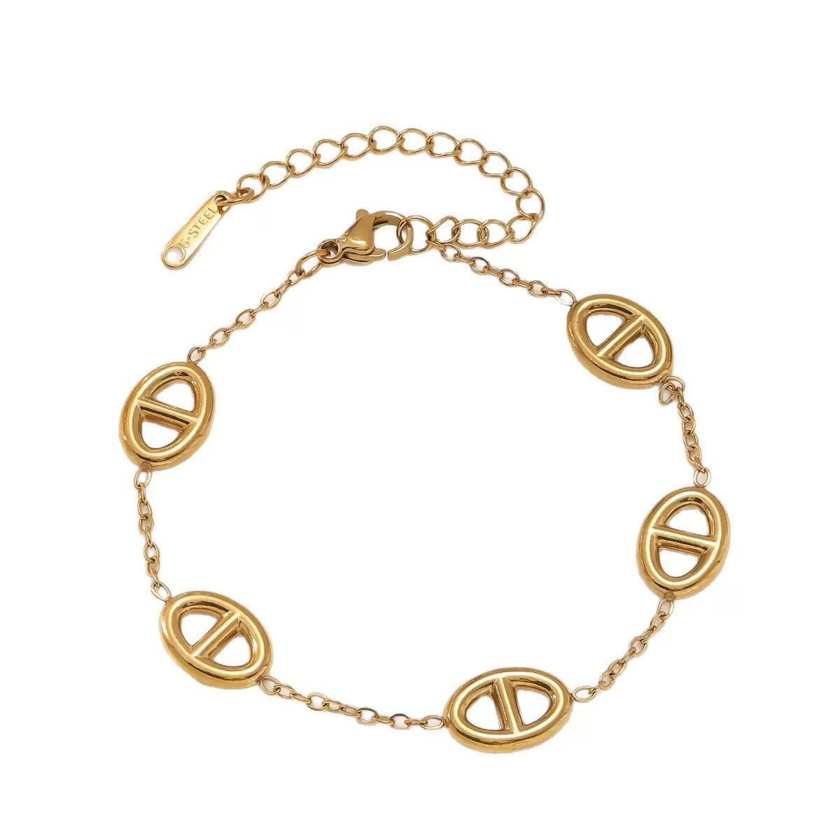Elegant Pig Nose Sweater Chain Stainless Jewelry Set
