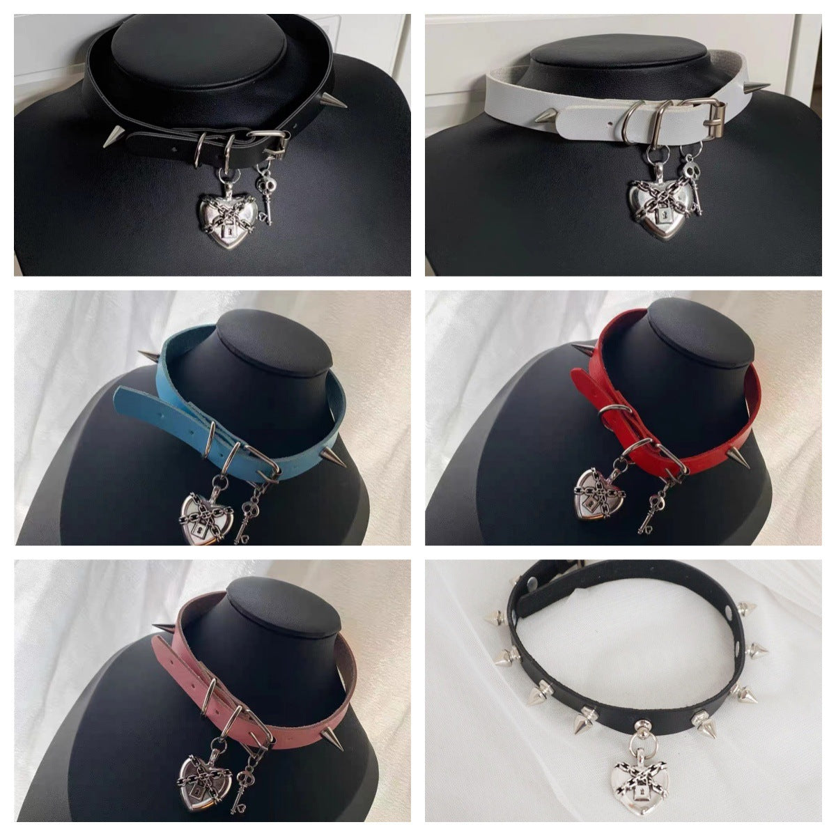 Size Leather Dark Punk Rock Niche Asian Culture Collar