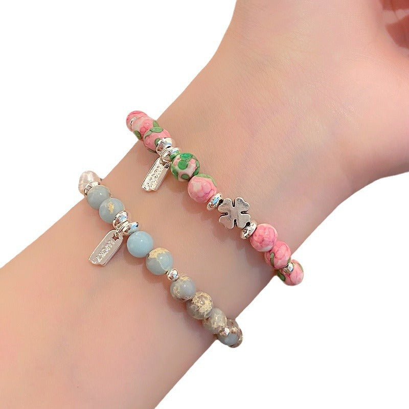 Women's Sweet Natural Simple Cute Design Stone Bracelets