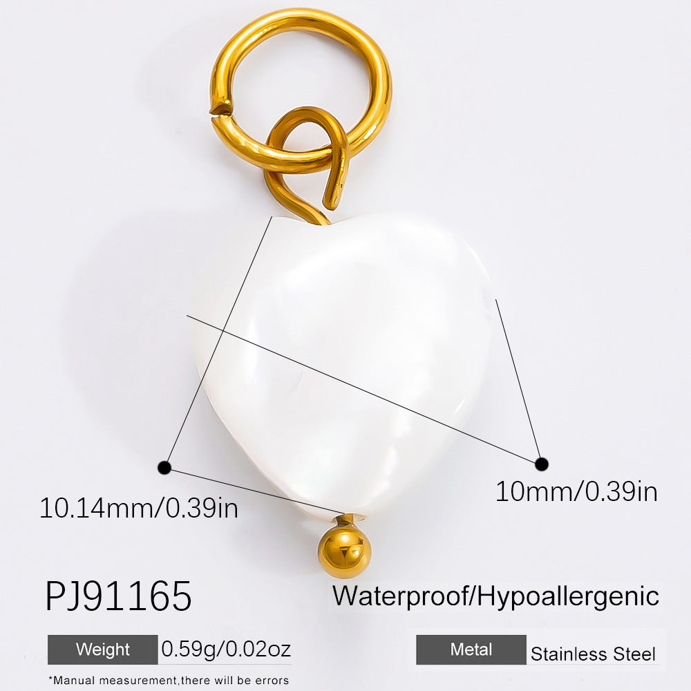 Inlaid Color Diamond Candy Moon Heart Earrings