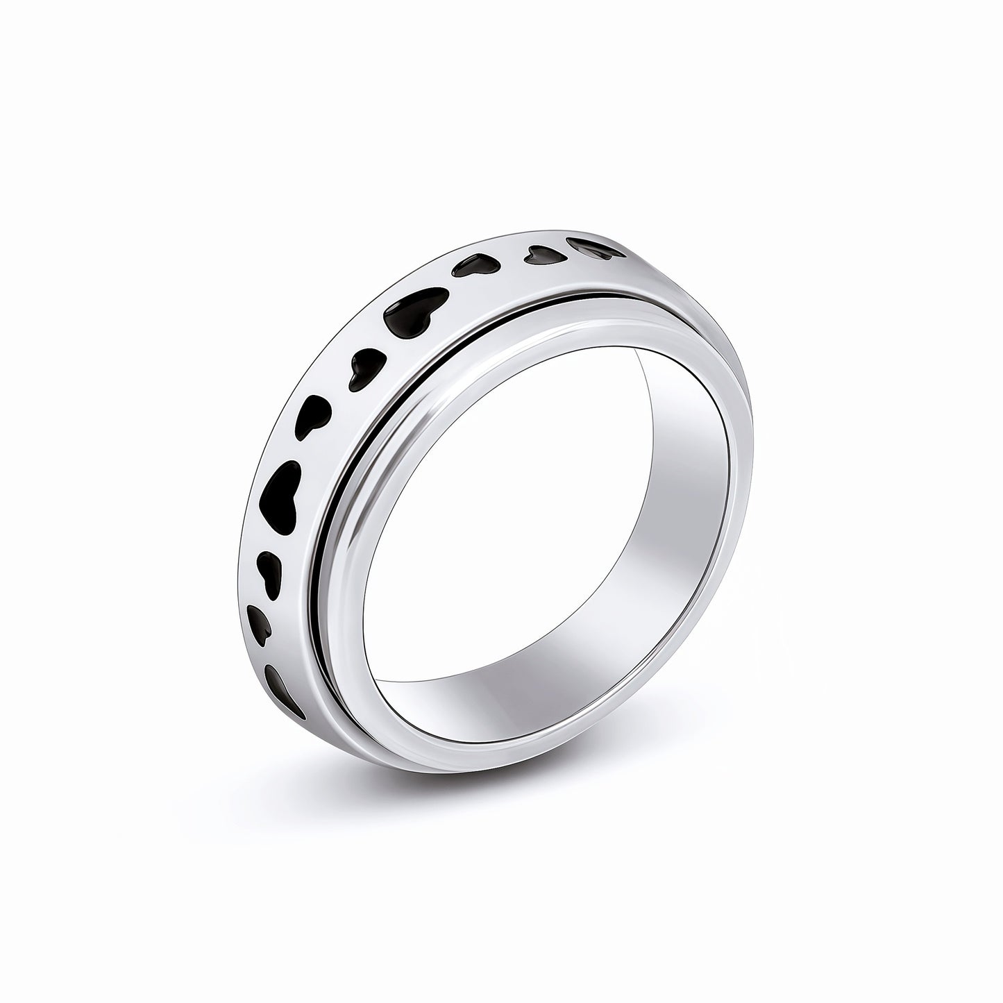 Men's Rotatable Decompression Chain Titanium Steel Star Rings