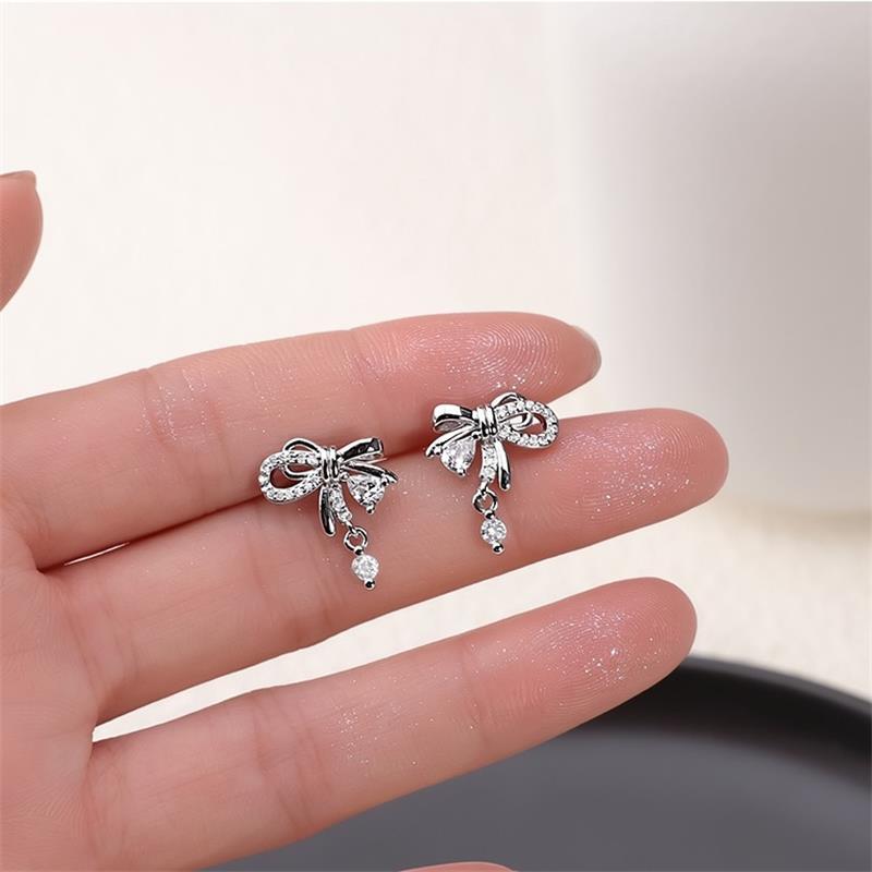 Smart Knot Series Female Sweet Bow Earrings