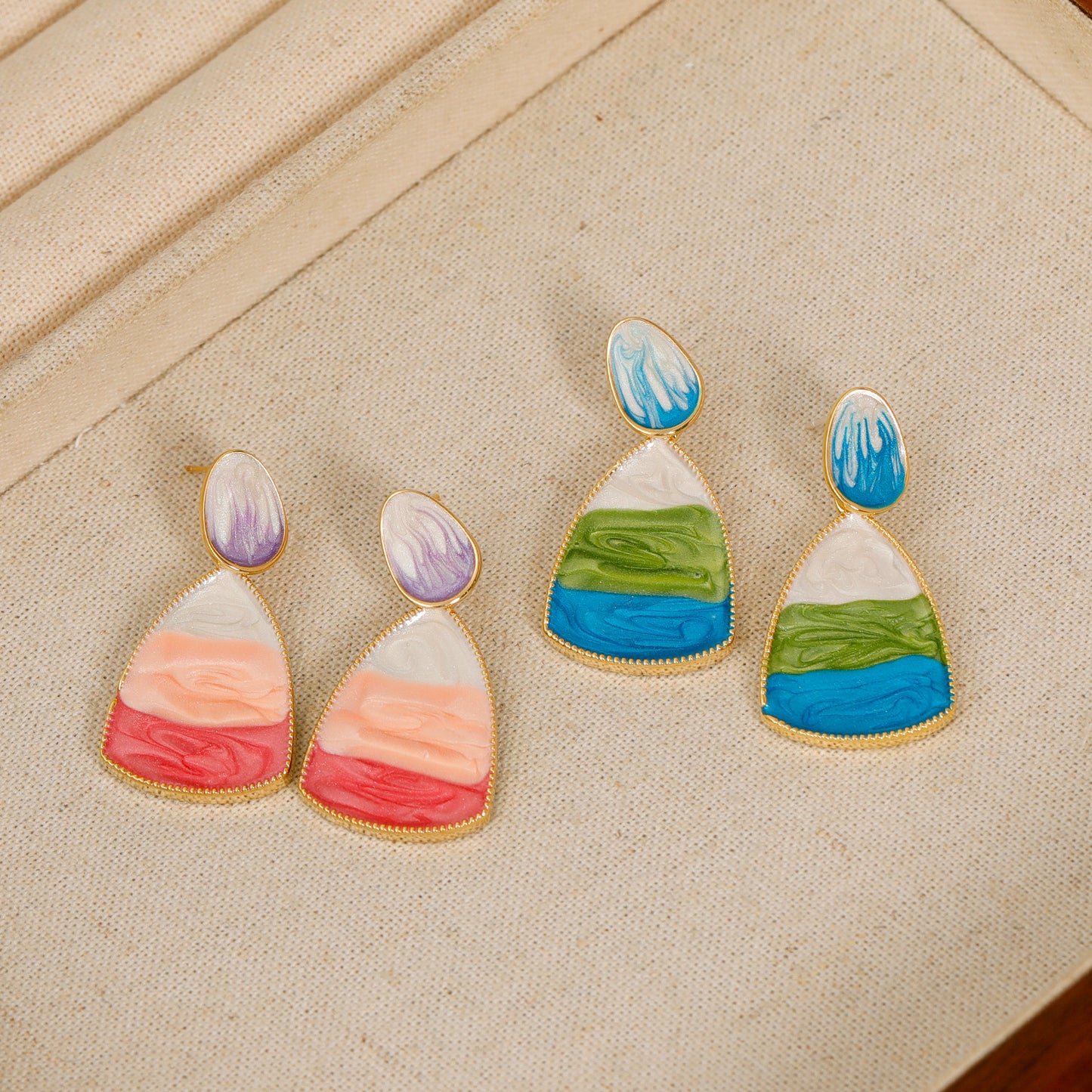 Sier Needle Bohemian Style Design Sense Fashion Summer Earrings