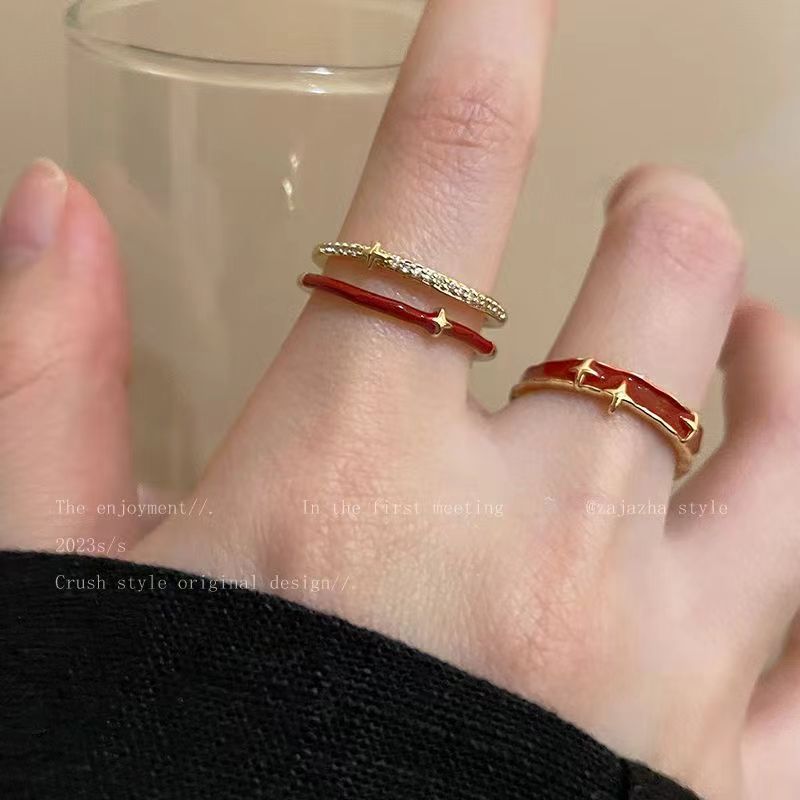 Double Layer Twin Red Star Hollow Female Life Rings