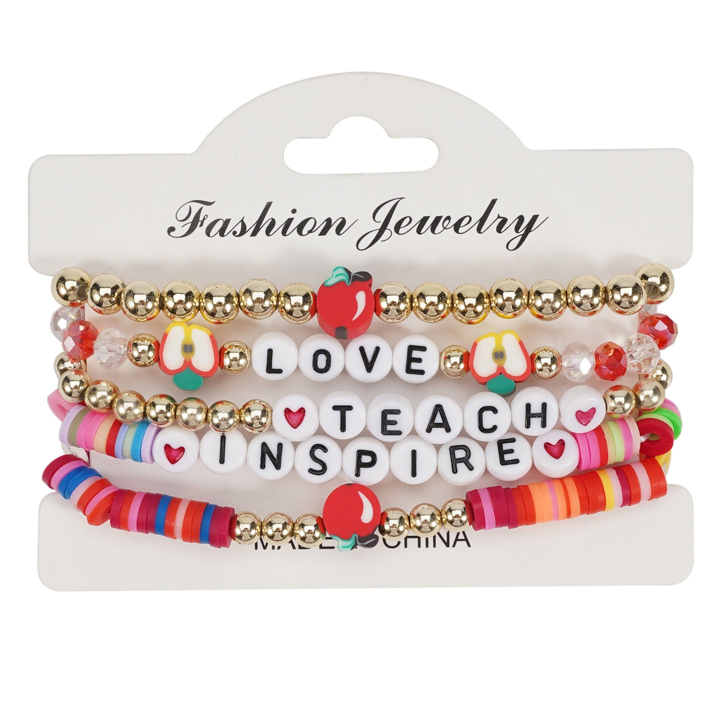 Teacher's Day School Element Beaded Stretch Bracelets