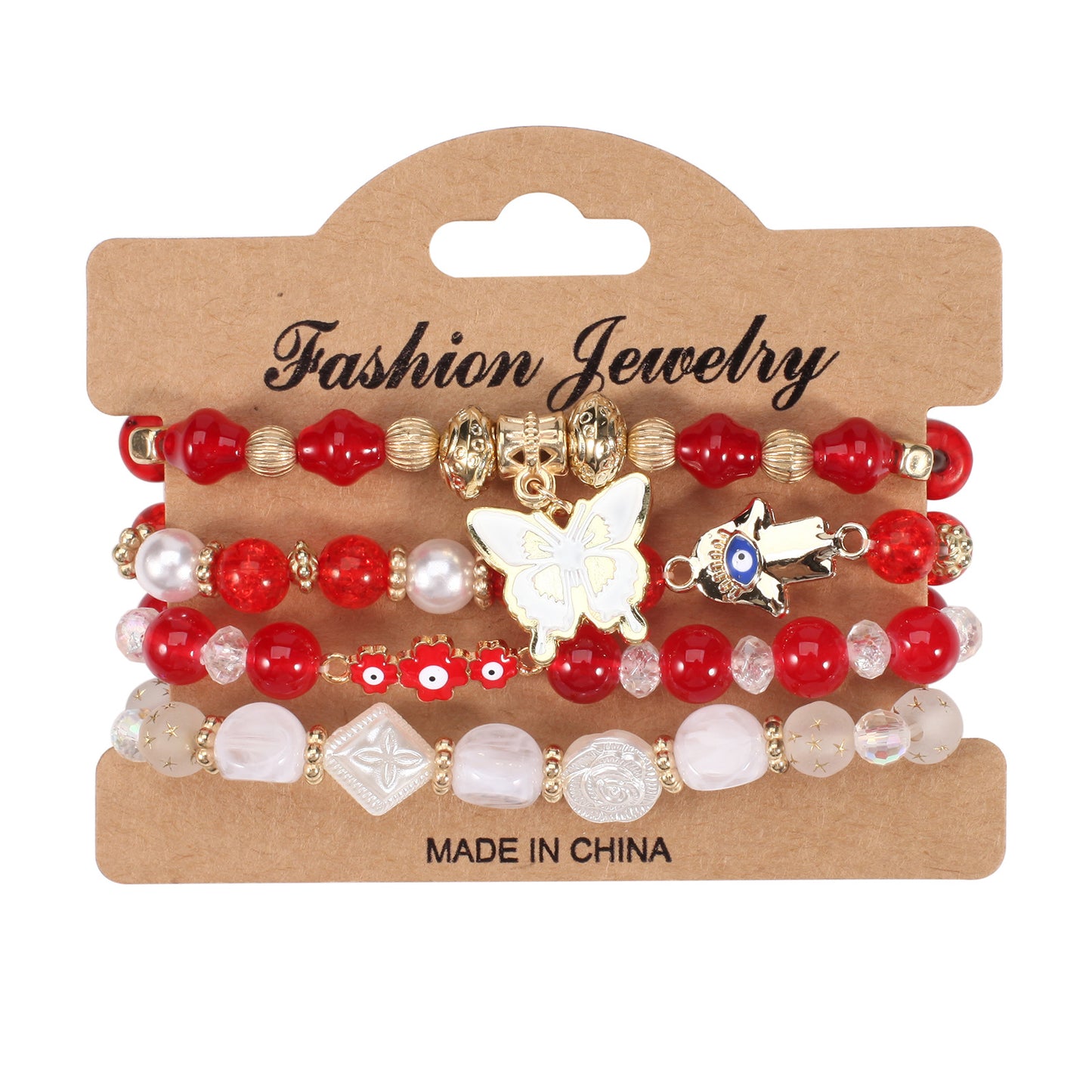 Spring Bohemian Butterfly Flower Palm Pattern Bracelets