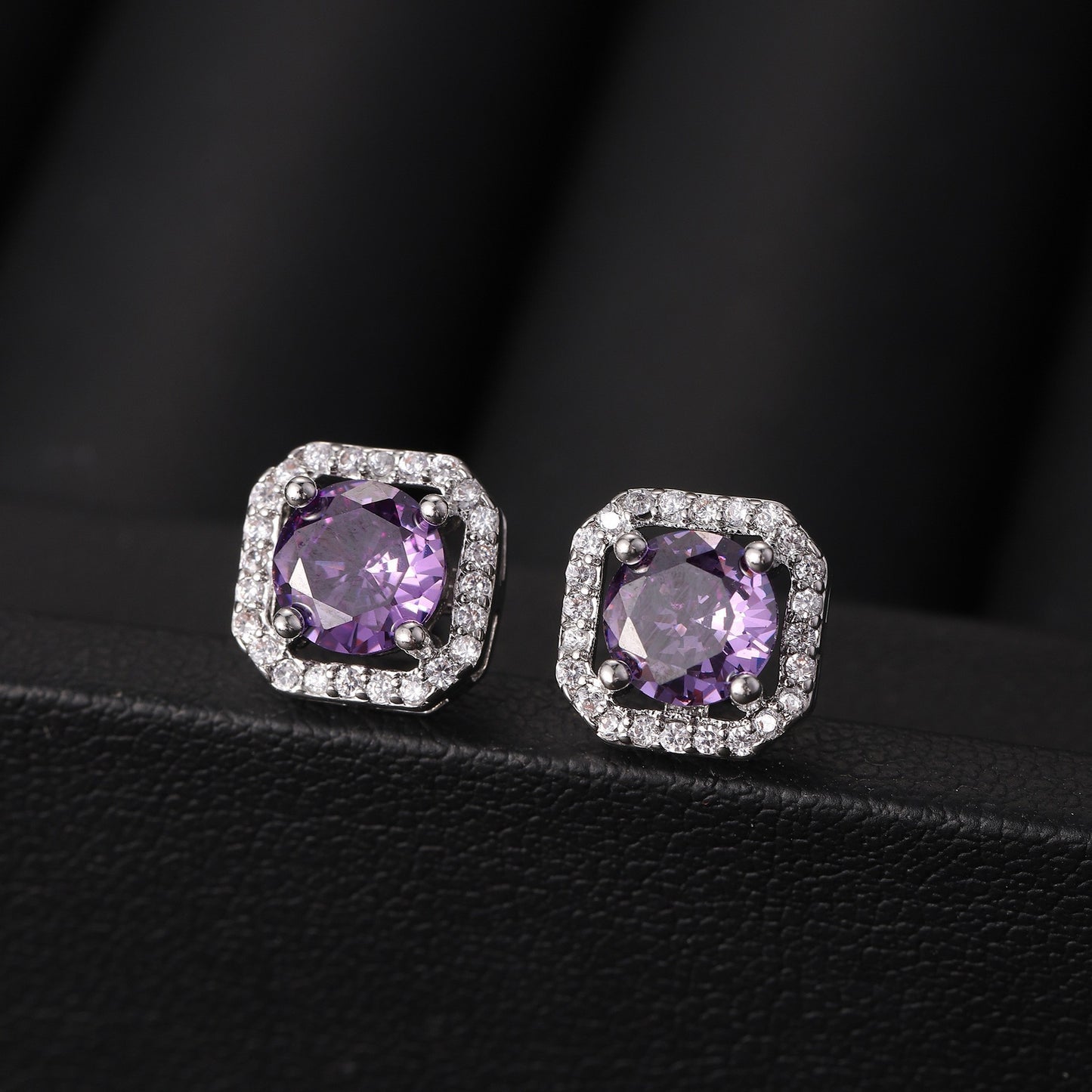 Women's Live Affordable Luxury Fashion Zircon Square Bag Rings