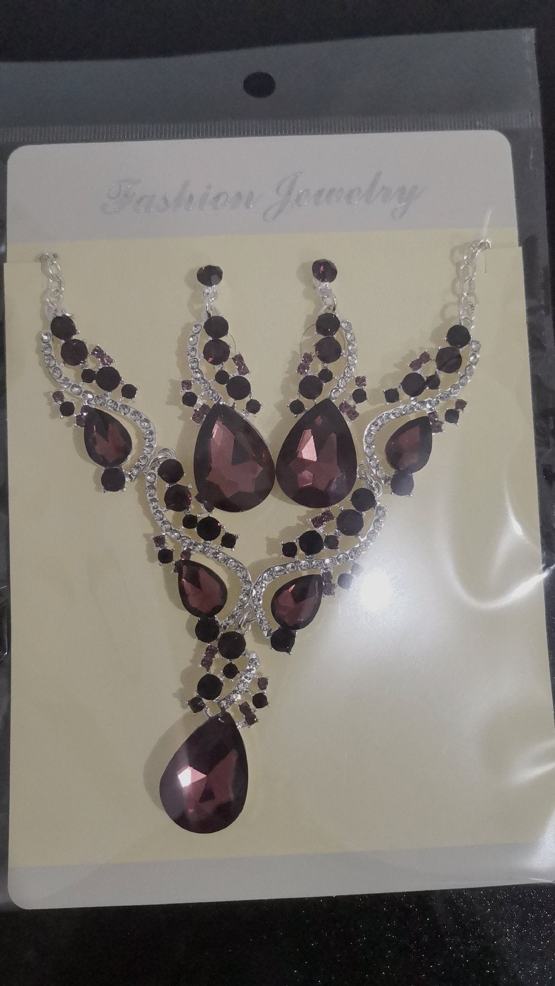 Flashing Big Water Drop Suit Vintage Cross Mirror Alloy Electroplating Earrings