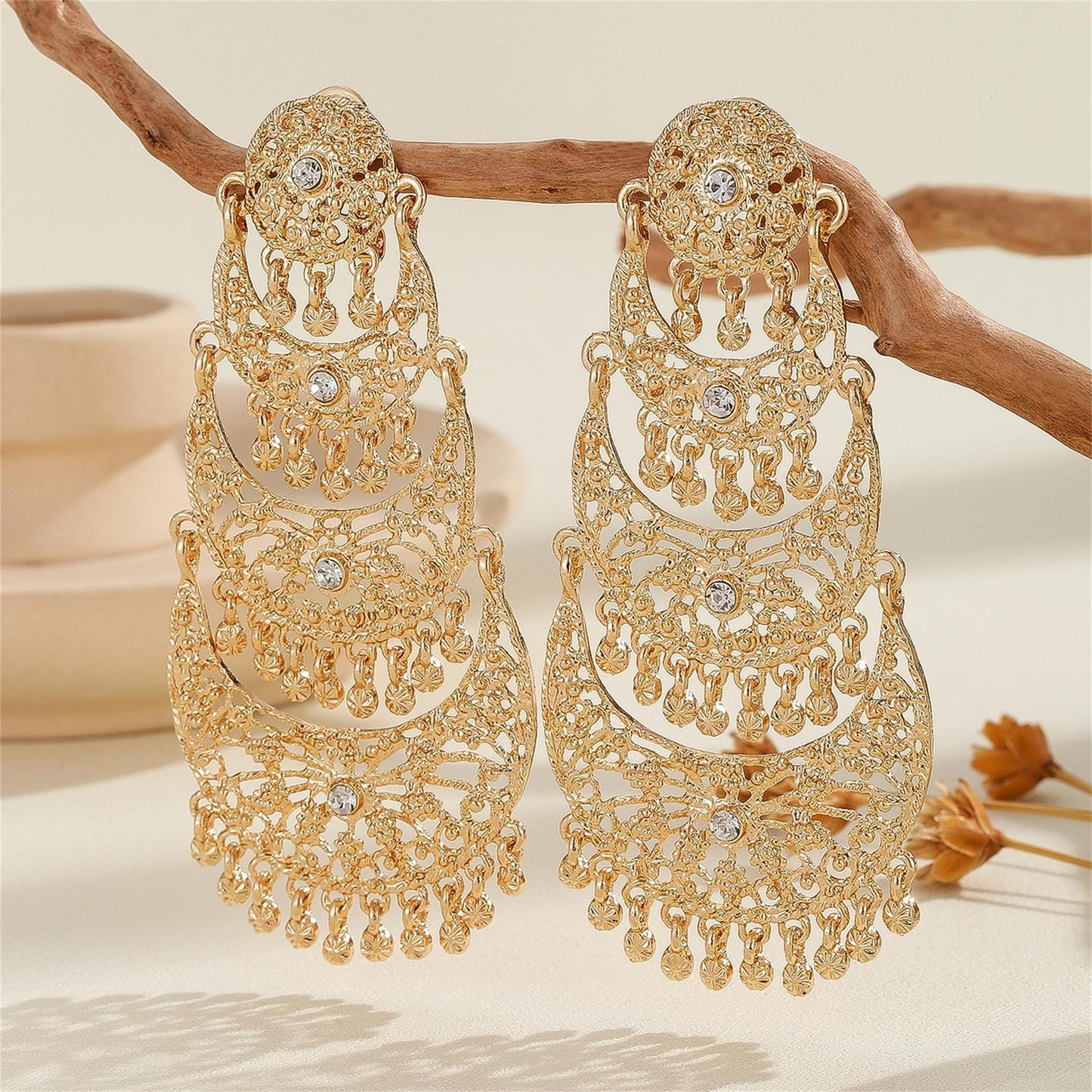 Women's Arabia Wedding Wear Light Luxury Fashion Earrings