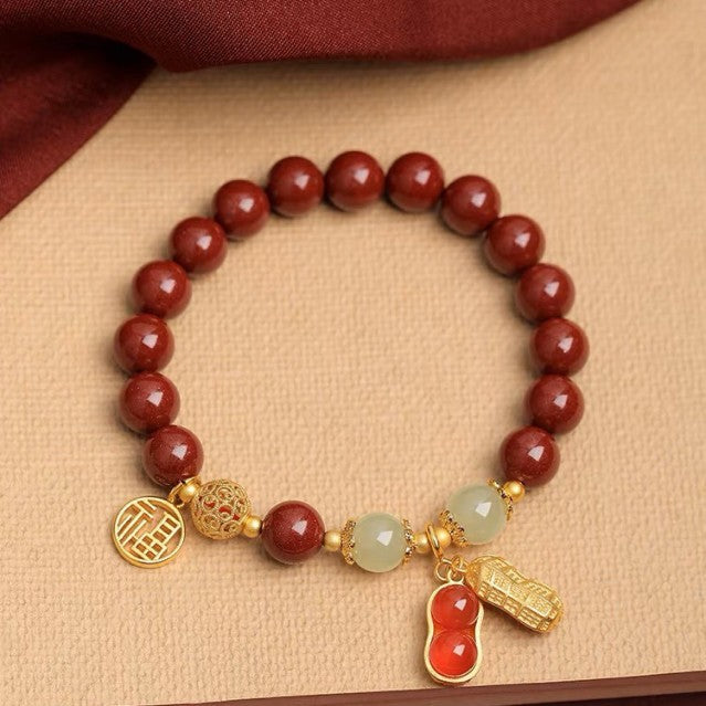 Things Happen Imitation Cinnabar Sterling Sier Bracelet