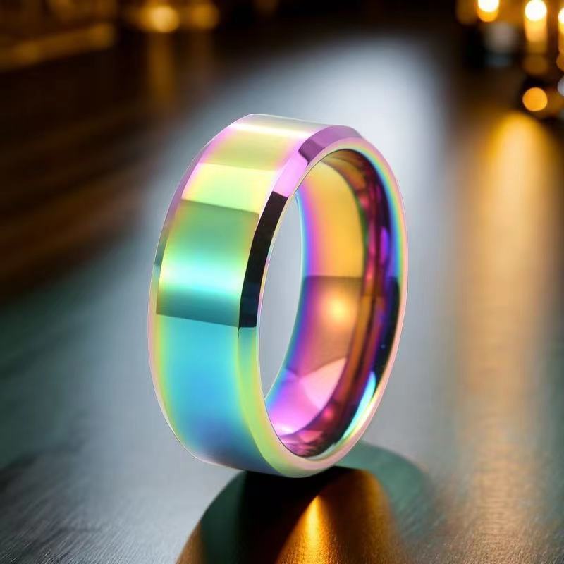 Men's Boys Niche Hip Hop Titanium Matte Rings