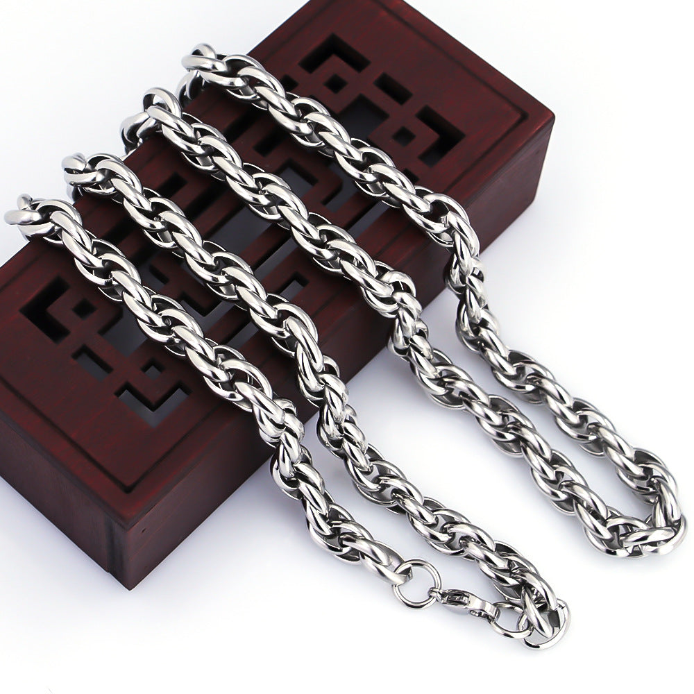 Men's American Chopin Chain European Cuban Fashion Simple Hip Hop Twist Bracelets