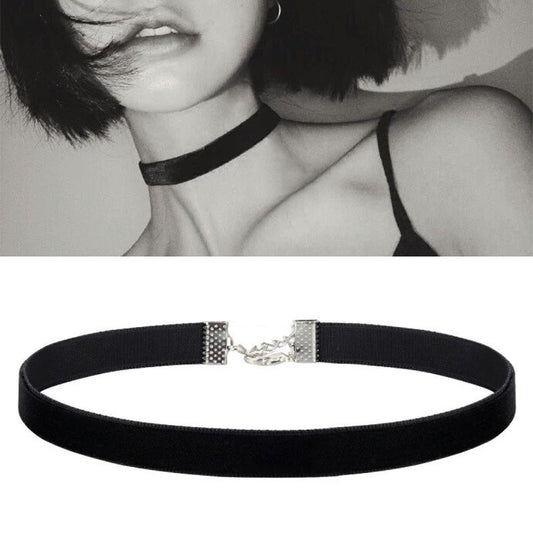Women's Black Sexy Neckband Clavicle Chain Fashion Personality Street Collar