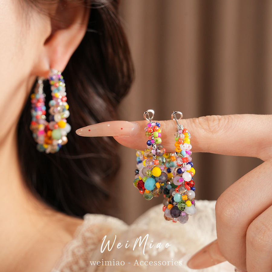 Irregular Round Light Luxury High-grade Graceful Rings