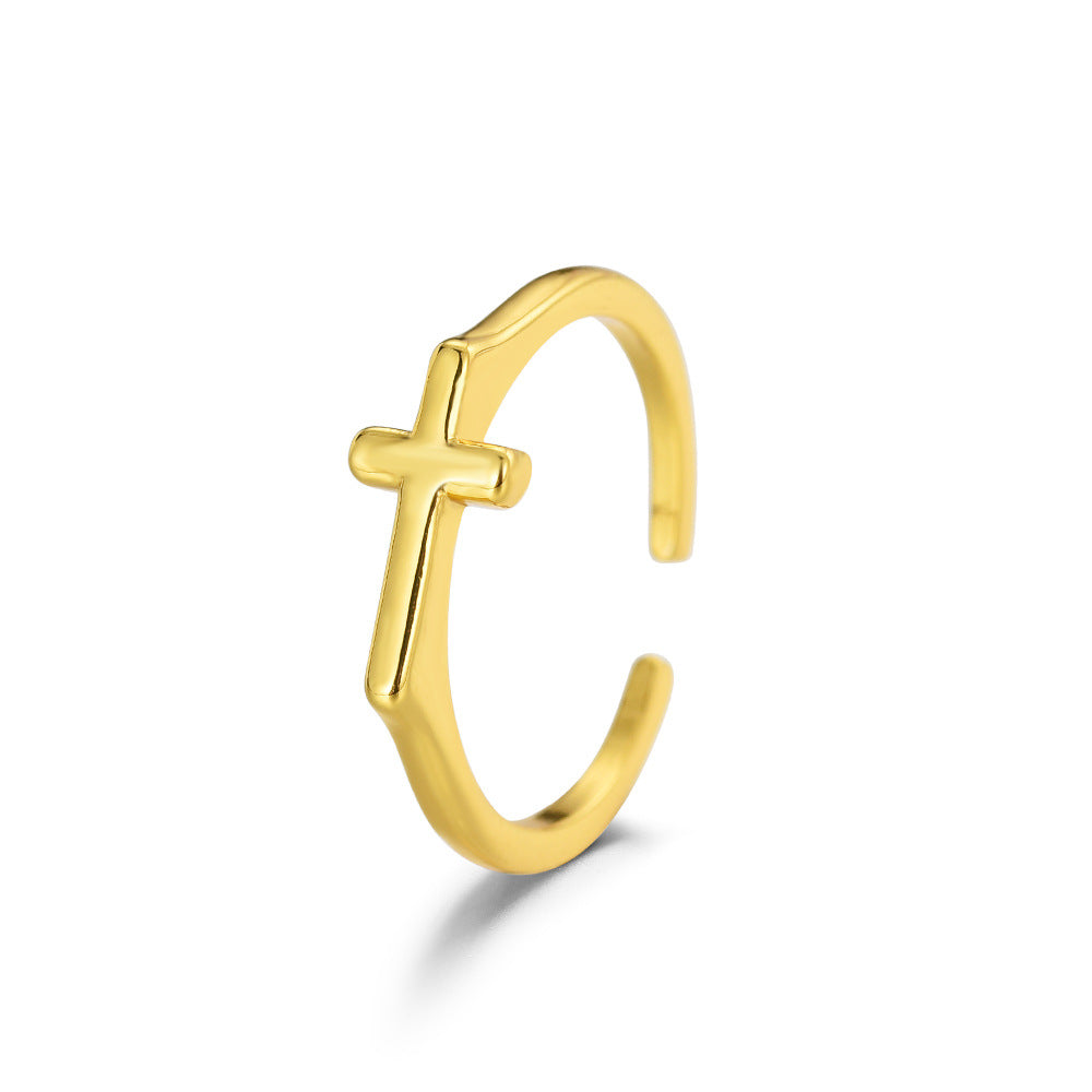 Women's Glossy Cross Opening Retro Personality Minimalism Bracelets