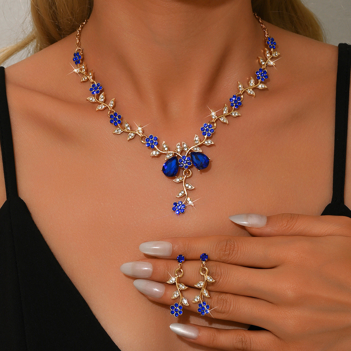 French Style Fresh Sweet Flower Affordable Luxury Fashion Exquisite Dress Jewelry Set