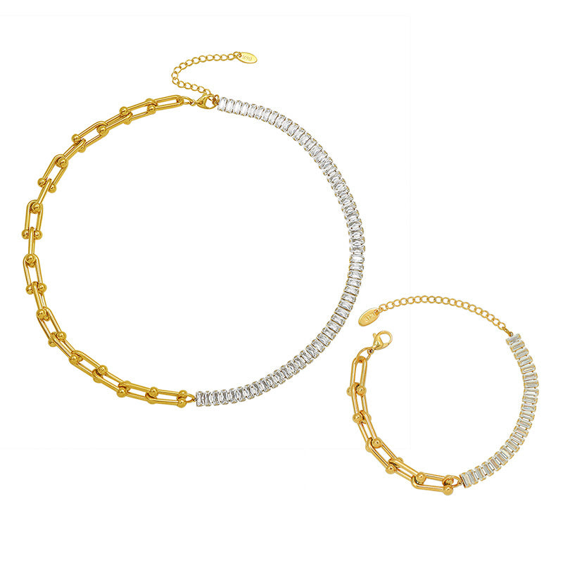 French Heavy Metal Exaggerated U-shaped Horseshoe Bracelets