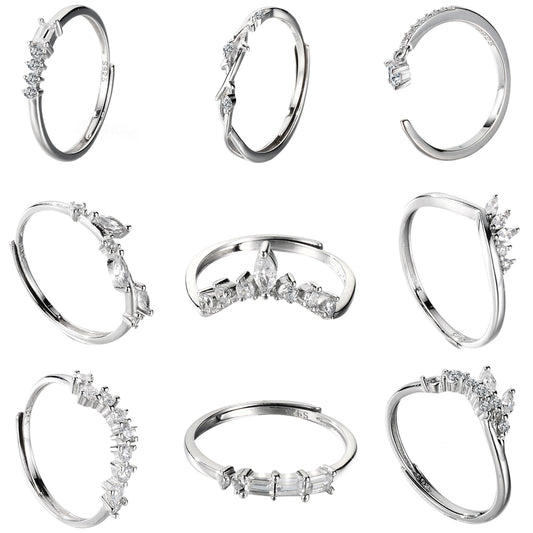 Sterling Sier Niche Design Female Versatile Rings