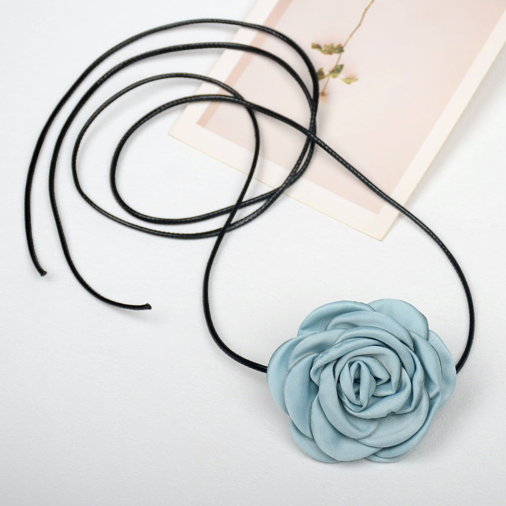 Camellia Rose Flower Sweet Three-dimensional Waist Necklaces