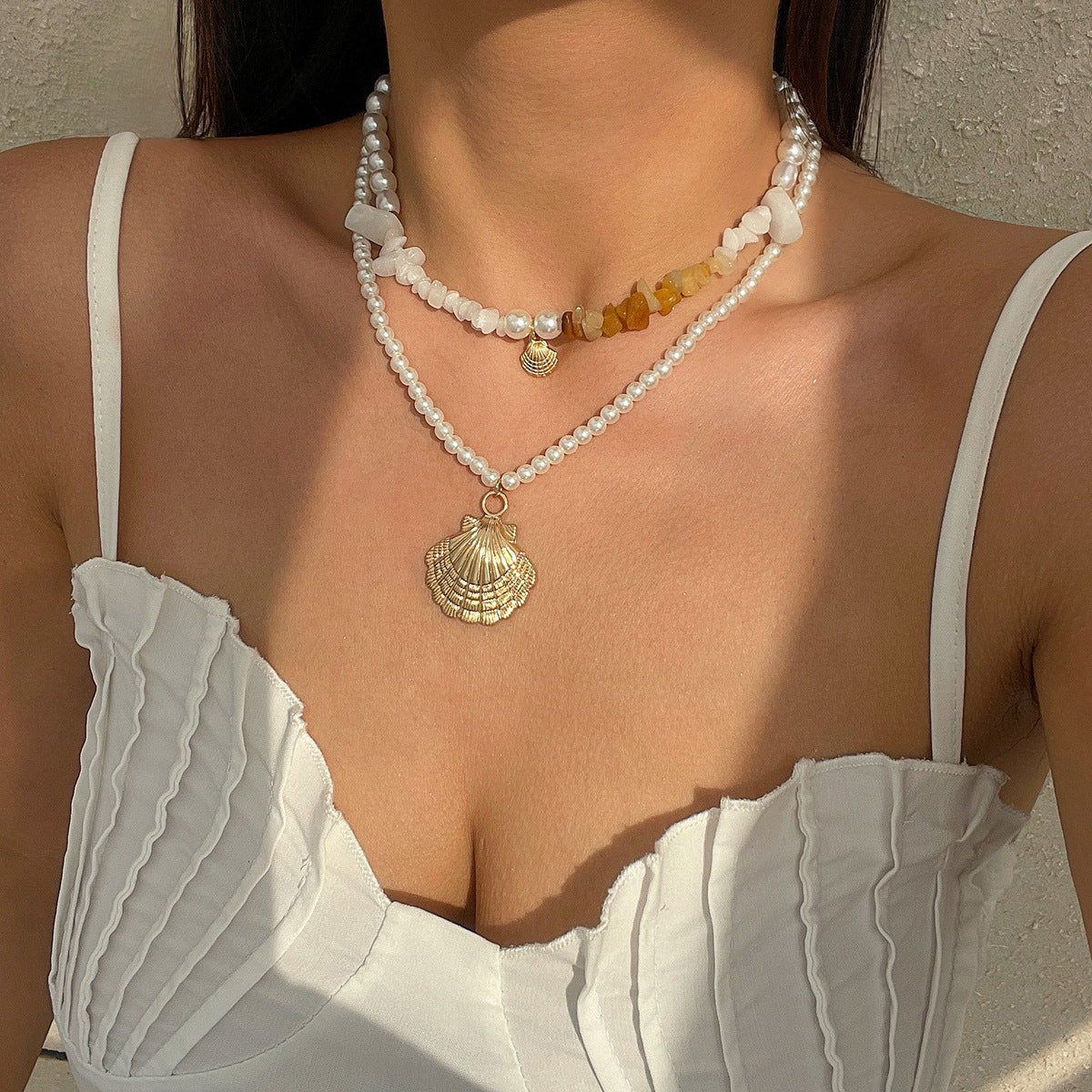 Bohemian Imitation Pearl Vacation Style Vintage Necklaces