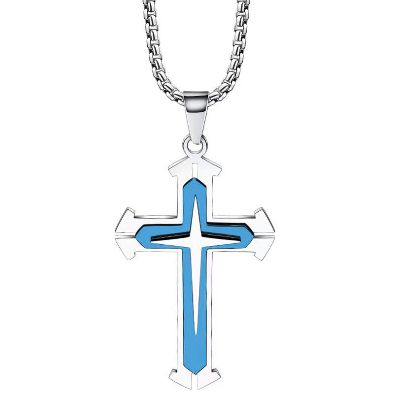 Stainless Steel Ornament Titanium Vintage Cross Necklaces