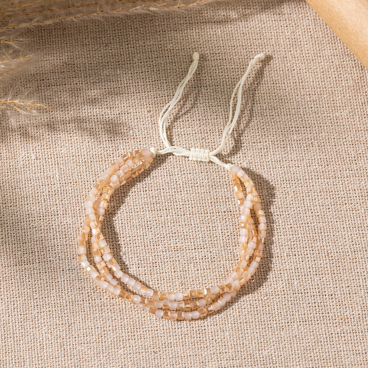 Women's Design Hand-woven Adjustable Bead Carrying Strap Bracelet