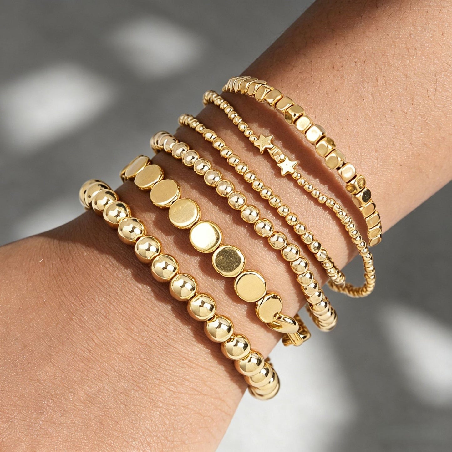Bohemian Beaded Stretch Round Simple Hand Bracelets