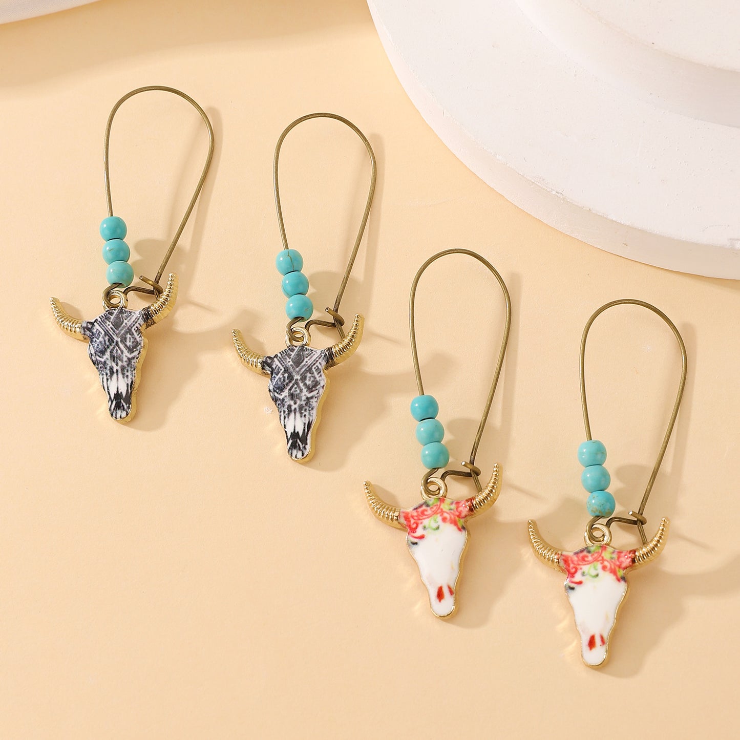 Women's Style Personalized Cow Head Retro Western Earrings