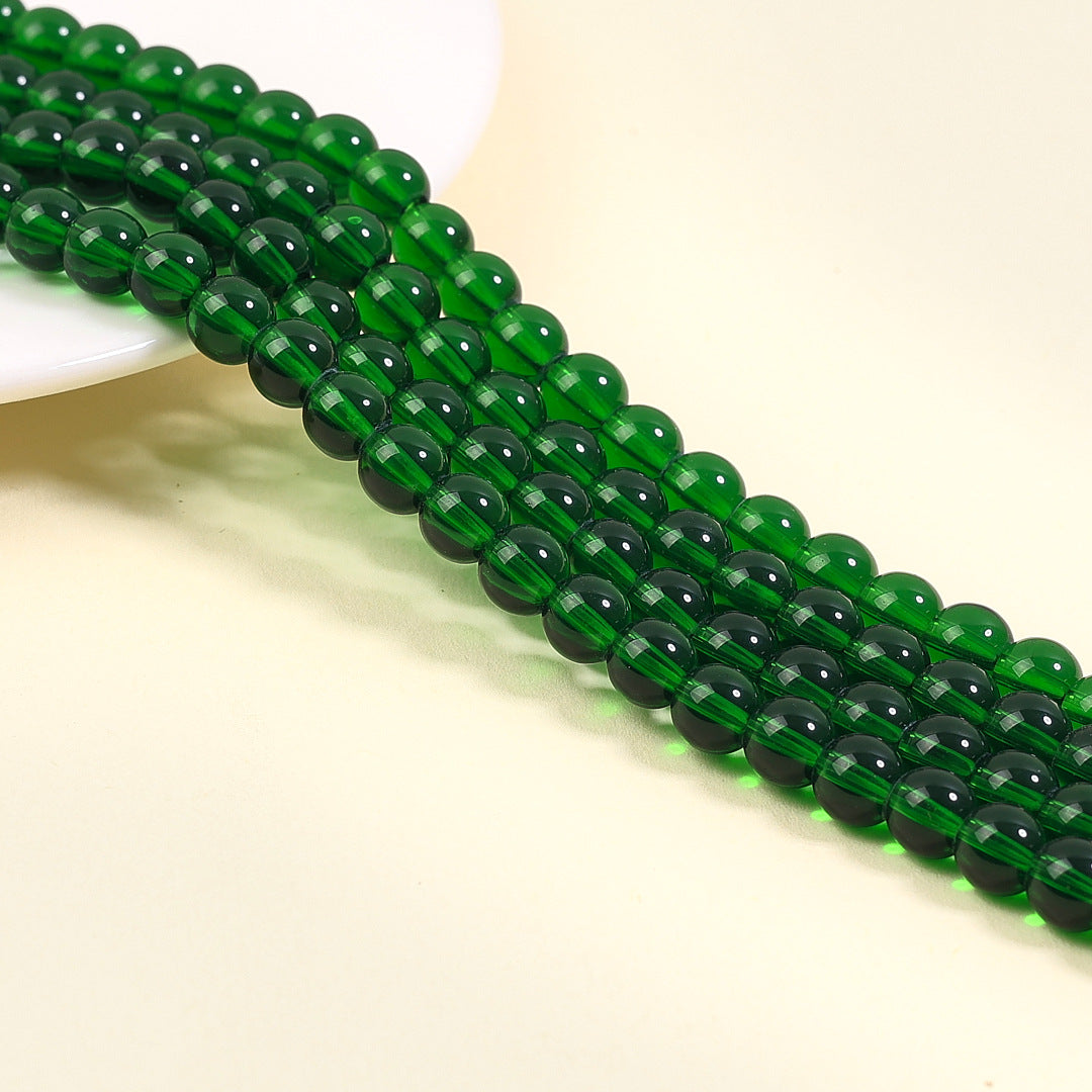 Fashion Glass Bead Transparent Color Imitation Jewelry Accessories