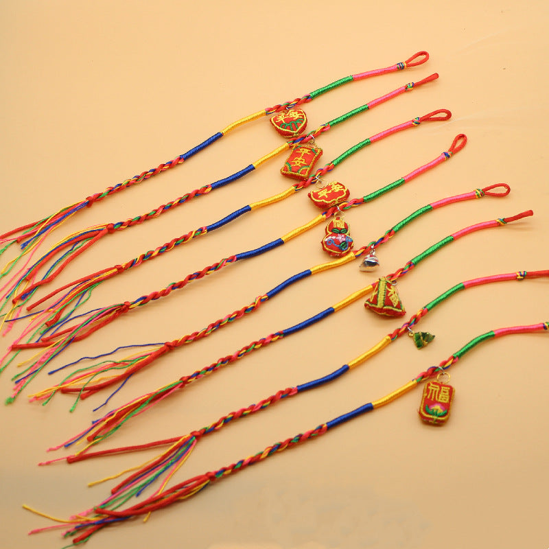 Boat Festival Colorful Rope Hand-woven Tiger Head Bracelets
